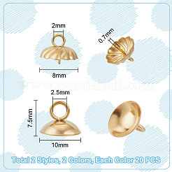 80Pcs 4 Style 304 Stainless Steel Cup Peg Bails&nbsp;STAS-UN0051-92