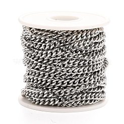 Tarnish Resistant 304 Stainless Steel Cuban Link Chains&nbsp;CHS-K016-03C-P
