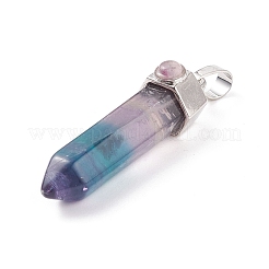 Natural Bullet Fluorite Pointed Pendants&nbsp;G-E308-C11