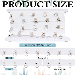 6 Yards Polyester Ribbon with Iron Clasps&nbsp;OCOR-MA0001-46B
