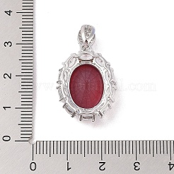 Rack Plating Brass Micro Pave Cubic Zirconia Pendants&nbsp;ZIRC-I066-02P-01