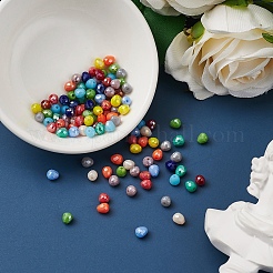 120Pcs Opaque Glass Beads Strands&nbsp;EGLA-YW0001-23