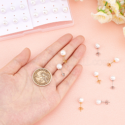 12Pair 2 Colors Shell Pearl Ball Stud Earrings for Women&nbsp;STAS-DC0006-98