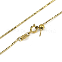201 Stainless Steel Round Snake Chain Necklaces&nbsp;NJEW-H042-04G-01