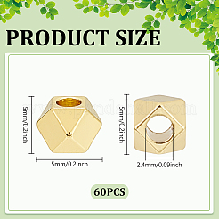60Pcs Brass Spacer Beads&nbsp;KK-PH0012-46