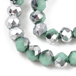 Electroplate Opaque Glass Beads Strands&nbsp;LS-EGLA-A034-P4mm-M13A
