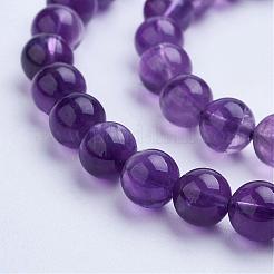 Natural Amethyst Bead Strands&nbsp;G-F422-02-8mm