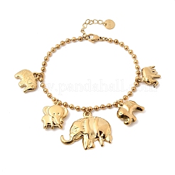 316L Surgical Stainless Steel Charm Bracelets&nbsp;BJEW-D454-02G