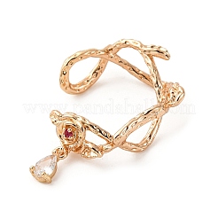 Brass Micro Pave Cubic Zirconia Findings&nbsp;KK-D378-20G