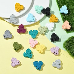32Pcs 16 Colors Leaf Food Grade Eco-Friendly Silicone Focal Beadss&nbsp;SIL-CJ0002-19