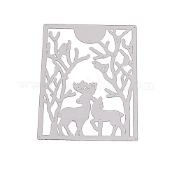 Rectangle with Christmas Reindeer/Stag Frame Carbon Steel Cutting Dies Stencils&nbsp;DIY-F032-02