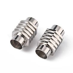 Tarnish Resistant Smooth 304 Stainless Steel Magnetic Clasps with Glue-in Ends&nbsp;STAS-C005-1