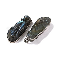 Natural Labradorite Carved Big Pendants&nbsp;G-B085-14P