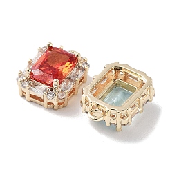 Brass Micro Pave Cubic Zirconia Charms&nbsp;KK-F871-22G