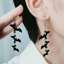 Halloween Bat Acrylic Dangle Earrings&nbsp;FS-WG3D7A4-01