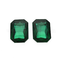 Pointed Back Glass Rhinestone Cabochons&nbsp;RGLA-T079-18x25mm-15