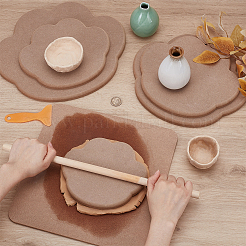 5Pcs MDF Wood Ceramic Clay Craft Mold Set&nbsp;DIY-WH0349-400B