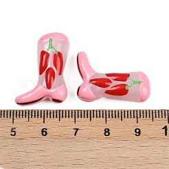 Boot Baking Paint Glass Enamel  Beads&nbsp;LAMP-C020-02A