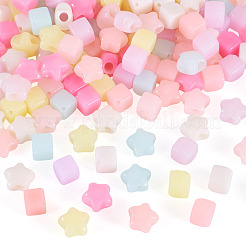 200Pcs 2 Styles Opaque Acrylic Beads&nbsp;SACR-TA0001-60