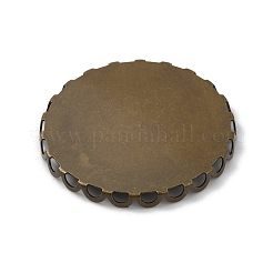 Brass Cabochon Settings&nbsp;KK-WH0054-44A-AB