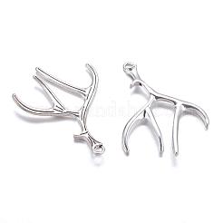 Tibetan Style Alloy Deer Antler Pendants&nbsp;X-TIBEP-S261-AS-LF
