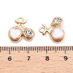 Rack Plating Alloy Glass Pendants&nbsp;FIND-N005-13G