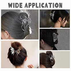 6Pcs 6 Styles Halloween Zinc Alloy Claw Hair Clips for Woman Girls Thick Hair&nbsp;PHAR-GA0001-03