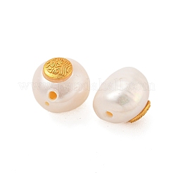 Oval Natural Freshwater Pearl Beads&nbsp;PEAR-K009-03G