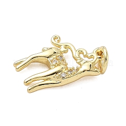 Brass Micro Pave Cubic Zirconia Pendants&nbsp;KK-K368-06D-G