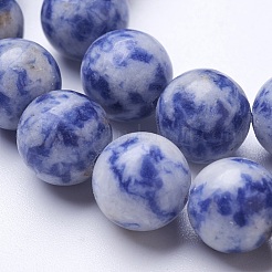 Natural Blue Spot Jasper Beads Strands&nbsp;G-D855-10-10mm