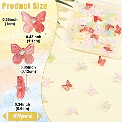 60Pcs 6 Colors Glass Charms&nbsp;GLAA-YW0005-81