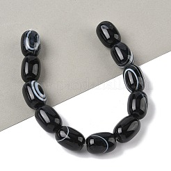 Natural Banded Agate/Striped Agate(Dyed & Heated) Beads Strands&nbsp;G-H324-01H