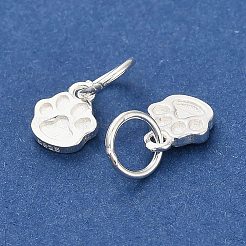 925 Sterling Silver Paw Print Charms&nbsp;STER-P071-07S