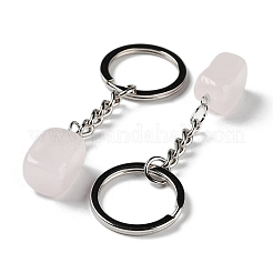 Natural Rose Quartz Pendant Keychain&nbsp;KEYC-D021-01P-04