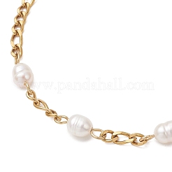 Natural Cultured Freshwater Pearl Beads Link Bracelets&nbsp;BJEW-JB13206