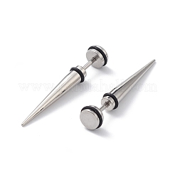 304 Stainless Steel Ear Taper Stretcher with Rubber&nbsp;EJEW-F312-10P
