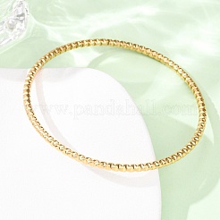 Hammered 304 Stainless Steel Bangles for Women&nbsp;BJEW-Z165-06G