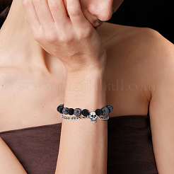 1Pc 925 Sterling Silver Skull Beads&nbsp;FIND-BC0014-17