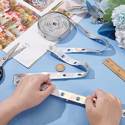 9 Yards Imitation Leather Ribbon with Platinum Plated Alloy Eyelets&nbsp;OCOR-AR0001-64B