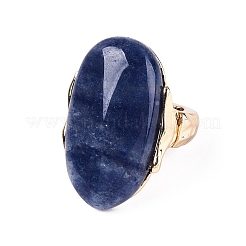 Synthetic Blue Aventurine Stretch Finger Rings&nbsp;RJEW-N055-01A