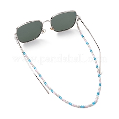Synthetic Turquoise & Glass Seed & Plastic Beaded Children's Eyeglasses Chains&nbsp;AJEW-EH00398