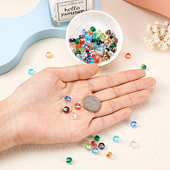 100Pcs 10 Colors Transparent Glass Beads Strands&nbsp;GLAA-TA0001-40