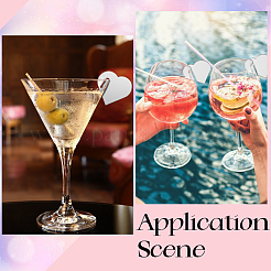 Acrylic Mirror Wine Glass Charms&nbsp;AJEW-SC0002-53B-02