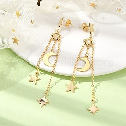 304 Stainless Steel Dangle Stud Earrings&nbsp;EJEW-TA00317