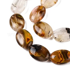 Synthetic Tigerskin Glass Beads Strands&nbsp;G-M206-49