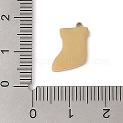 Christmas Theme Ion Plating(IP) 304 Stainless Steel Enamel Charms&nbsp;STAS-Z083-06G-04