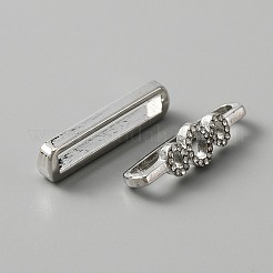 5Pcs 5 Style Rectangle & Bowknot Zinc Crystal Rhinestone Watch Band Charms Set&nbsp;FIND-WH0117-66A-P