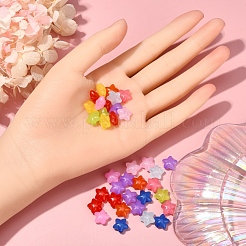 240Pcs 10 Colors Transparent Acrylic Beads&nbsp;MACR-YW0001-89