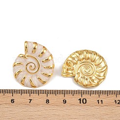 304 Stainless Steel Enamel Conch Stud Earrings&nbsp;EJEW-L276-01G-01