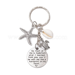 Tibetan Style Alloy with Natural Shell Keychain&nbsp;KEYC-JKC00929